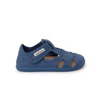 Pisamonas Sandales Barefoot Enfants Toile Fermeture Large Taille 21 Couleur Bleu Denim
