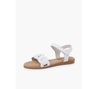 Pisamonas Sandales en Cuir Maillons Bride À Scratch Taille 37 Couleur Blanc
