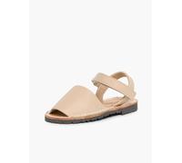 Pisamonas Sandales Avarcas Cuir Nappa Et À Scratch pour Enfant Taille 29 Couleur Sable