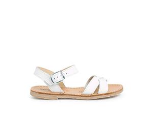 Pisamonas Sandalia Piel Lisa cruzada Talla 31 en Color Blanco