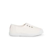 Pisamonas Tennis en Toile avec Bout Caoutchouc sans Lacets, Blanc, Taille 31 EU