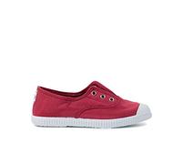 Pisamonas Tennis en Toile avec Bout Caoutchouc sans Lacets Taille 32 Couleur Bordeaux