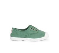 Pisamonas Tennis en Toile avec Bout Caoutchouc sans Lacets Taille 35 Couleur Vert Fougère