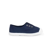 Pisamonas Tennis en Toile avec Bout Caoutchouc sans Lacets Taille 40 Couleur Bleu Marine