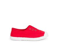 Pisamonas Zapatillas Lona Punta goma Sin Cordones Talla 37 en Color Rojo