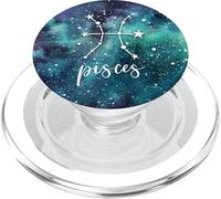 Pisces - Aqua Astrological Horoscope Zodiac Star Sign PopSockets PopGrip pour MagSafe