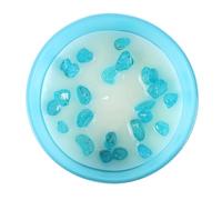 Bougie Zodiac Poissons avec parfum gardénia, copeaux de sodalite et cristal aigue-marine pour usage spirituel