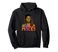 Pisces Queen Loc'd Black Woman African Zodiac Birthday Women Sweat à Capuche