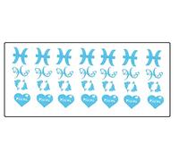 Pisces Zodiac Star Sign Collections (Pisces Zodiac Stickers Light Blue)