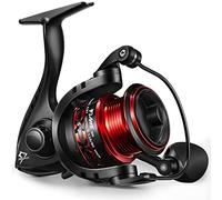 Piscifun Flame Spinning Reels, Lightweight 9+1BB Ultra Smooth Spinning Fishing Reels, Carbon Fiber 19.8Lbs Max Drag, 500, Red