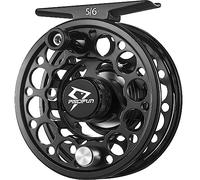 Piscifun - Moulinet de pêche à la Mouche Sword avec Corps en Alliage d'aluminium usiné CNC 3/4, 5/6, 7/8, 9/10 (Noir, Gris métal, Rose, Gris spacial), Fly Reel Black, Sword Fly Reel 5/6wt