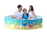 Piscina Per Bambini - Gonfiabile Bambini Con Adulti Rettangolare | Fuori Terra Per Bambini Da | Giocattolo Portatile Pieghevole Antiscivolo Per Bambini E Animali Domestici, Per Giocare All'aperto In