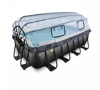 Piscine hors sol EXIT TOYS 400x200cm + Dôme-BLACK LEATHER (Noire)