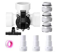 Piscine à 3 voies, valve de dérivation, système de contrôle du débit d'eau de 3,8 cm, avec adaptateurs de tuyau, pour piscine hors sol, équipement de pompe de filtration, pièces de rechange (blanc)
