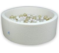 Piscine à balles 110x40 Boucle Blanc - Avec 500 balles / transparent, blanc, nacré, or clair