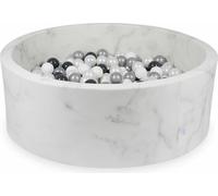 Piscine à balles 110x40 Marbre - Avec 500 balles / blanc, nacre, argent, graphite