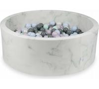 Piscine à balles 110x40 Marbre - Avec 500 balles / Menthe claire, Perle rose bébé, Perle bleu bébé, Perle, Gris