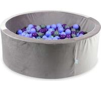 Piscine à balles 110x40 velours lilas - Avec 500 balles / transparent, chiné, lilas, gris