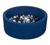 Piscine à balles + 150 balles noir blanc argent Bleu G
