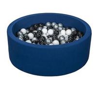 Piscine à balles + 200 balles noir blanc argent Bleu G