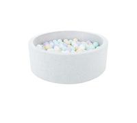 Piscine à balles + 300 balles blanc violet cappuccino Menthe Beige G