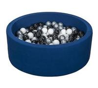 Piscine à balles + 300 balles noir blanc argent Bleu G