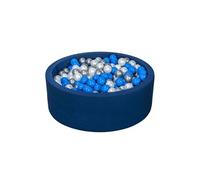 Piscine à balles + 450 balles perle bleu argent
