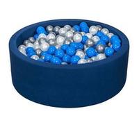 Piscine à balles + 450 balles perle bleu argent