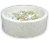 Piscine à balles 90x30 Boucle Blanc - Avec 200 balles / transparent, blanc, nacré, or clair