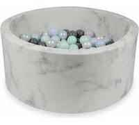 Piscine à balles 90x40 Marbre - Avec 300 balles / Menthe claire, Perle rose bébé, Perle bleu bébé, Perle, Gris