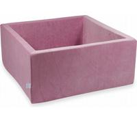 Piscine à balles 90x90x40cm rose tendre velouté - Sans balles / Sans balles