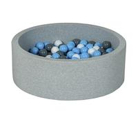 Piscine À Balles Aire De Jeu + 150 Balles Blanc, Bleu Clair, Gris