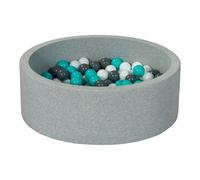 My Velinda Piscine à balles – Aire de jeu – 150 balles (blanc, gris, turquoise)