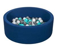 Piscine À Balles Aire De Jeu + 150 Balles Bleu Marine Blanc,Gris,Turquoise