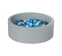 Piscine À Balles Aire De Jeu + 150 Balles Perle, Gris, Bleu Clair