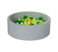 My Velinda Piscine à balles Aire de jeu pour enfant – 150 balles (Perle, Jaune, Vert)