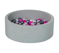 Piscine À Balles Aire De Jeu + 150 Balles Perle, Rose, Argent