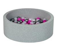 Piscine à balles Aire de jeu + 150 balles perle, rose, argent Rose G