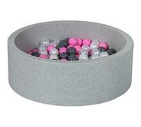 Piscine À Balles Aire De Jeu + 150 Balles Perle, Rose Clair, Gris