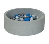 Piscine À Balles Aire De Jeu + 150 Balles Perle, Transparent, Bleu, Argent