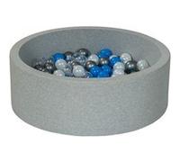 Piscine à balles Aire de jeu + 150 balles perle, transparent, bleu, argent Bleu G