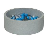 Piscine à balles Aire de jeu + 150 balles perle, transparent, gris, bleu clair