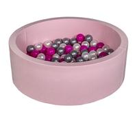Piscine à balles Aire de jeu + 150 balles rose perle, rose, argent