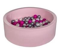 My Velinda Piscine à balles Aire de jeu pour enfant – 150 balles (Perle, Rose, Argent)