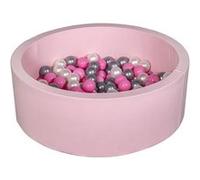 Piscine À Balles Aire De Jeu + 150 Balles Rose Perle, Rose Clair, Argent