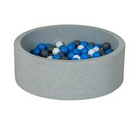 Piscine À Balles Aire De Jeu + 200 Balles Blanc,Bleu,Gris