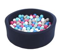 Piscine à balles Aire de jeu + 200 balles bleu marine blanc,bleu,rose,gris,turquoise Blanc G