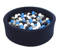 Piscine à balles Aire de jeu + 200 balles bleu marine noir,blanc,bleu,gris Noir G