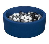 Piscine À Balles Aire De Jeu + 200 Balles Bleu Marine Noir,Blanc,Gris
