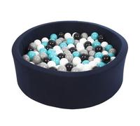Piscine À Balles Aire De Jeu + 200 Balles Bleu Marine Noir,Blanc,Gris,Turquoise
